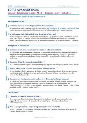 Faq Catalogue Formation Aphp