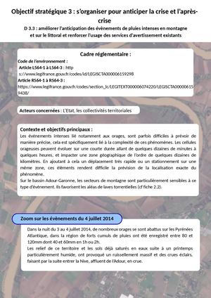 Objectif Stratégique 3 S’organiser Pour Anticiper La Crise Et L’après Crise
