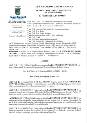 Am N°2026 195 Odp Annuelle 2026 La Fournée De Saint Jeannet