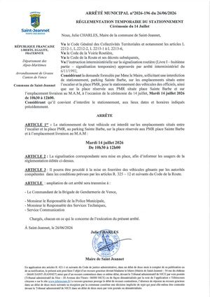Am N°2026 196 Stat Pkg Ste Barbe Cérémonie 14 Juillet