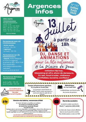 Argences Infos Juillet Août 2026