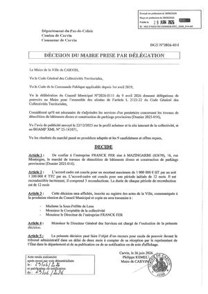 TRAVAUX DÉMOLITION DE BÂTIMENTS DIVERS CONSTRUCTION DE PARKINGS PROVISOIRES