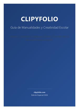 Guía de Manualidades y Creatividad Escolar - Volumen 1 | ClipyFolio