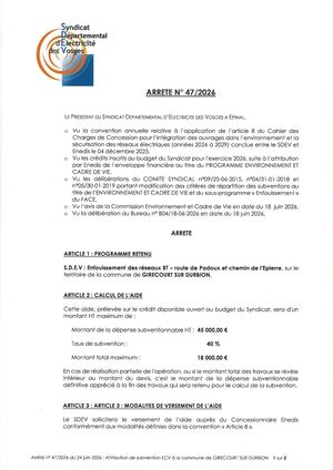 Arr 47 2026 Attribution Subvention Ecv Girecourt Sur Durbion