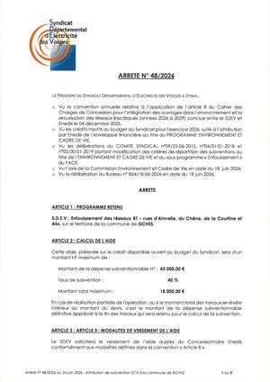 Arr 48 2026 Attribution Subvention Ecv Isches