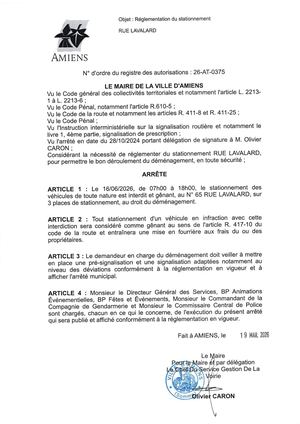 26 AT 0375  Reglementation Stationnement Ruelavalard Le 16 06 26 Publié Le 29 06 26