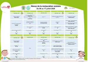 Menus Scolaires Du 6 Au 17 Juillet