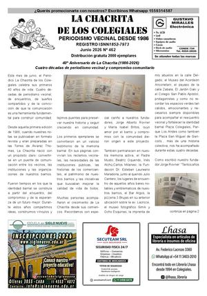 Periódico La Chacrita De Los Colegiales Mes De Junio 2026