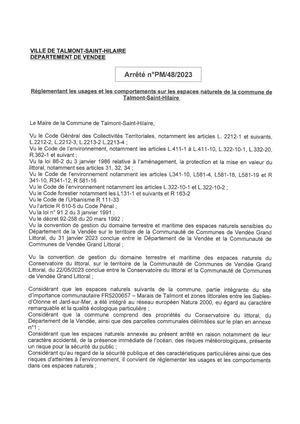 2023 07 06 Arrêté Espaces Naturels N2000