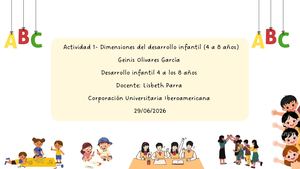 Dimensiones Del Desarrollo Infantil (4 8 Años)