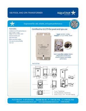 LST100 - 100 Pool And Spa Transformer