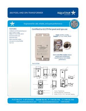 LST300 - 300 Pool And Spa Transformer
