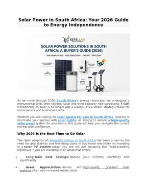 Solar Panel In South Africa Your 2026 Guide To Energy Independence
