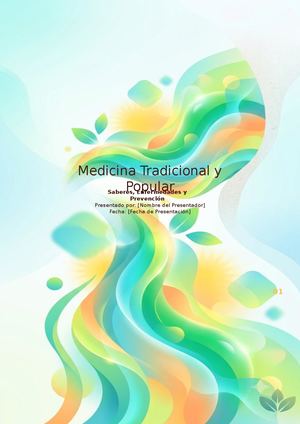 Medicina Tradicional Y Popular Saberes Y Prevención (Revista)
