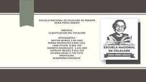 Clasificacion Del Foklore Exposición
