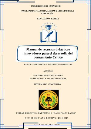 Manual De Recursos Didacticos Innovadores