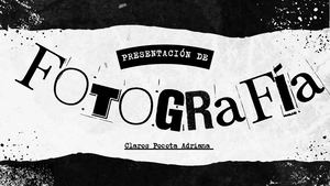 primer trabajo de fotografía