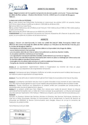 Arrêtés 29 06 2026