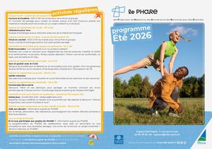 Le PHARE programme été 2026
