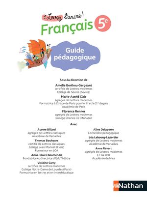 Extrait Guide pédagogique Levez l'ancre 5e