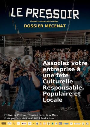 Plaquette Mécénat - Le Pressoir