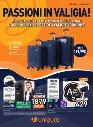 SCONTI ESTATE - IN OMAGGIO SET 3 VALIGIE!
