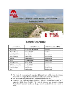 Rapport D'activité 2025