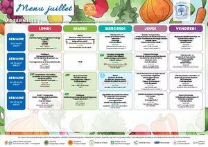 Menus Maternelle