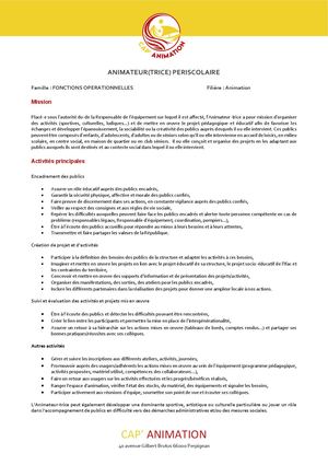 Animateur Trice Périscolaire - CDD - Perpignan