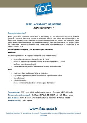 Agent D'entretien H F - CDD - Peynier