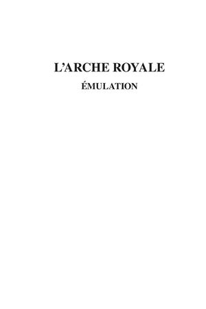 Extrait 7848 L’Arche Royale - Émulation