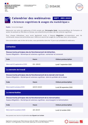 Calendrier Sciconum Webinaires Sept Dec 2026