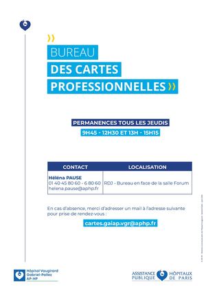 Affiche A3 Permanences Cartes Pro Semestre 2 2026 Vgp