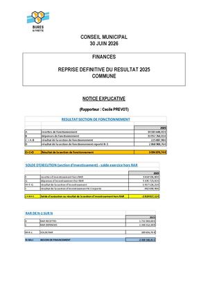 2- NOTICE+PROJETDELIB - Ville Reprise Définitive Résultat 2025 Vdef