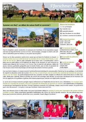 S’forschmer Blattl n°61