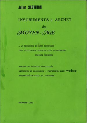 Instruments à archet du Moyen-Âge - Julien Skowron