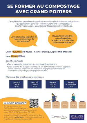 Grand Poitiers - formation au compostage à destination des habitant.e.s