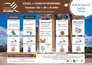 Programme Vacances d'été 2026 ALSH Castets