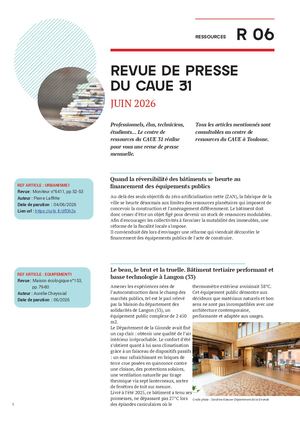 La revue de presse du CAUE 31 - Juin 2026