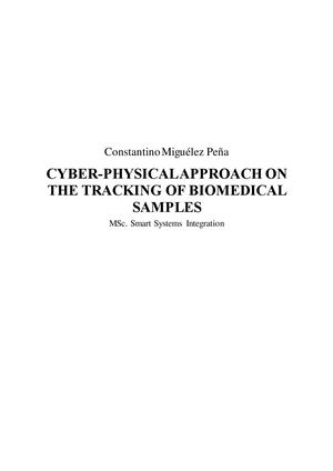 Constantino Miguelez Cyberphysical Approach In The Tracking Of Biomedical Samples