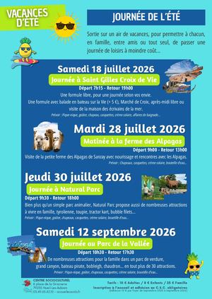 Plaquette Vacances éTé 2026 Les Journées De L'été