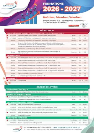 Plaquette Aforce 2026 2027 Dates Maj