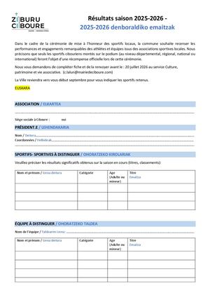 Résultats Des Associations 2026