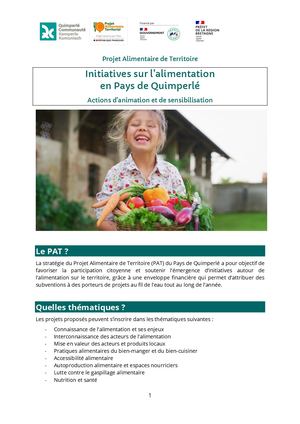 Règlement du Dispositif Initiatives sur l'alimentation en Pays de Quimperlé - 2026