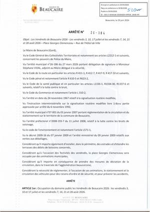 Fichier Parution Des Arrêtés N°26 384 à 26 385