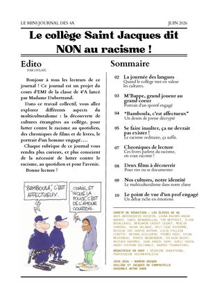Journal Non Au Racisme 4a St Jacques