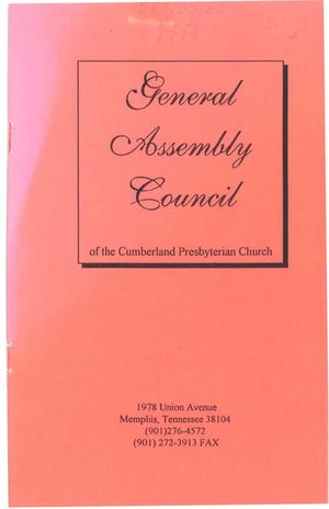 General Assembly Council Pamphlet