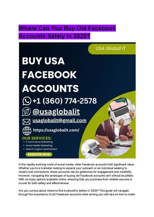 Where Are The Best Places To Buy Aged Facebook Accounts Today
