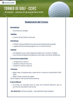 2026 Reglamento Torneo Golf