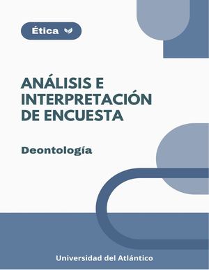 Análisis De Resultados Encuesta Deontología